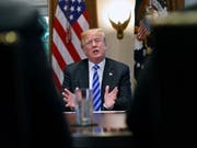 "Man kann gar nicht glauben, wie schlimm diese Menschen sind": US-Präsident Donald Trump über illegale Einwanderer. (Bild: KEYSTONE/EPA Abaca Press POOL/OLIVIER DOULIERY / POOL)