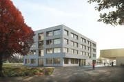 So könnte das neue Schulhaus einst aussehen. Visualisierung: PD
