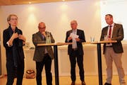 Das Podium zu Extremismus und Radikalisierung: Esther Luder Müller, Rolf Züllig, Fredy Fässler, Bruno Zanga (von links). (Bild: Cecilia Hess-Lombriser)