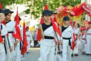 Das St.Galler Kinderfest findet alle drei Jahre statt, und zwar nur bei schönem Wetter. Im Bild der Umzug 2015. (Bild: Donato Caspari - 12. Juni 2015)