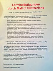 Diesen Flyer fanden Anwohner der Mall of Switzerland in ihrem Briefkasten vor.