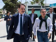 Aussenminister Ignazio Cassis (rechts) Anfang Woche zusammen mit UNRWA-Direktor Pierre Krähenbühl in Jordanien. (Bild: KEYSTONE/TI-PRESS/GABRIELE PUTZU)