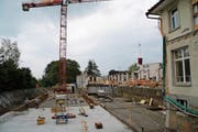 Die Bauarbeiten schreiten gut voran. (Bild: Sebastian Schneider)