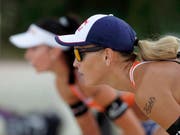 In Brasilien in Topform: Anouk Vergé-Dépré (vorne) und Joana Heidrich (Bild: KEYSTONE/EPA/VALDA KALNINA)