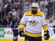 Die Nashville Predators' (im Bild Verteidiger VP.K. Subban) geben in Winnipeg eine 3:0-Führung preis (Bild: KEYSTONE/AP The Canadian Press/TREVOR HAGAN)