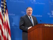 Der neue US-Aussenminister Mike Pompeo kündigt die "stärksten Sanktionen der Geschichte" gegen Iran an. (Bild: KEYSTONE/EPA/MICHAEL REYNOLDS)