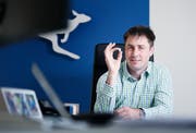 Die Software von Peter Pridals Firma wird bereits von Grossfirmen verwandt. (Bild: Stefan Kaiser, 18. Mai 2018)