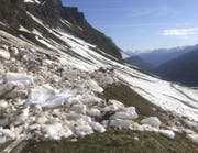 Die Unglücksstelle am Montagmorgen | Bild: Kantonspolizei Uri (Spiringen, 21. Mai 2018)