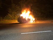 Der Wagen geriet in Vollbrand. (Kapo SG)