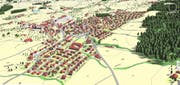 Waldkirch virtuell: Künftig können sich Einwohnerinnen und Einwohner am Bildschirm ein besseres Bild von geplanten Bauprojekten machen. (Sreenshot: Gemeinde Waldkirch)