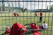 Es wird immer noch gekickt im ehemaligen Fussballstadion Espenmoos.