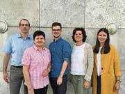 Die Kandidaten der Grünen Risch-Rotkreuz (von links): Roger Gwerder, Hanni Schriber-Neiger, Konradin Franzini, Rita Wandeler und Carla Stehlin. (Bild: Rahel Hug (Rotkreuz, 24.Mai 2018))
