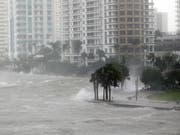Hurrikan Irma sorgte im September 2017 für Fluten in Biscayne Bay im US-Bundesstaat Florida. (Bild: KEYSTONE/AP/WILFREDO LEE)