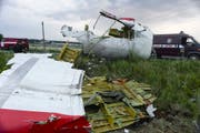 Überreste des Jets, der über der Ostukraine abgeschossen wurde. (Keystone)