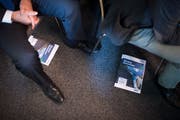 Das Magazin der Bündner Baumeister an der Generalversammlung des Graubündnerischen Baumeisterverbandes am 4. Mai 2018 in Laax. Der Baumeisterverband war nach Bekanntwerden des Bauskandals im Unterengadin in die Kritik geraten. (Bild: Gian Ehrenzeller/Keystone)