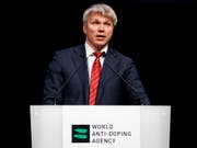 Der russische Sportminister Pawel Kolobkow, eine frühere Ikone der Degenfechter, gesteht russische Doping-Manipulationen ein (Bild: KEYSTONE/VALENTIN FLAURAUD)