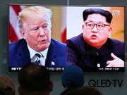 US-Präsident Donald Trump und Nordkoreas Machthaber Kim Jong Un verhandeln weiter über ein mögliches direktes Treffen am 12. Juni in Singapur. (Bild: KEYSTONE/AP/AHN YOUNG-JOON)