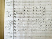 Partitur von Richard Wagners romantischer Oper Lohengrin aus dem Jahr 1853. (Bild: KEYSTONE/CHRISTIAN BEUTLER)