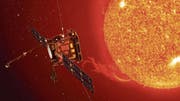 Eine Illustration zeigt den Solar Orbiter auf dem Weg zur Sonne. (Bild: ESA)