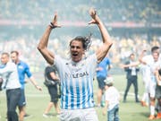 Mentalitätsmonster Michael Frey jubelt in Bern mit dem FCZ über den Cupsieg (Bild: KEYSTONE/ENNIO LEANZA)