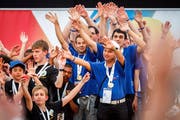 Das Team des FC Zuwebe gewinnt die Fussballkonkurrenz. Bild: PPR Media Relations AG/PD