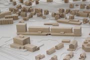 Ein Modell zeigt, wie die Überbauung dereinst aussehen könnte (Bild: Martin Knoepfel)