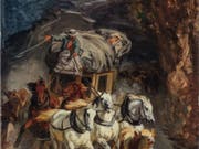 Rudolf Kollers "Gotthardpost", eine Ikone der Schweizer Kunst, gelangt Mitte Juni in der Berner Galerie Kornfeld zur Auktion. (Bild: Galerie Kornfeld)