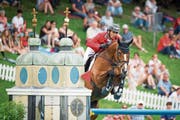 Steve Guerdat vertraut in St. Gallen seiner Stute Bianca. (Bild: Urs Bucher)