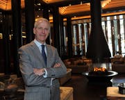 Der Waadtländer Yean-Yves Blatt bei seinem Antritt als General-Manager des «The Chedi Andermatt». (Foto: Urs Hanhart, 15. Juli 2015)