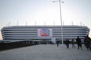 Das WM-Stadion in Kaliningrad. (Bild: Nikolai Kharchenko/AP)