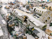 Der Hauptfokus lag 2017 beim Aufbau der Serienproduktion des neuen Düsenflugzeuges PC-24. (Bild: KEYSTONE/CHRISTIAN BEUTLER)