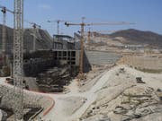 Äthiopien baut seit 2012 an dem vier Milliarden Dollar teuren Staudamm. Ägypten sieht durch den Staudamm seine Wasserversorgung in Gefahr. (Bild: KEYSTONE/EPA/STR)