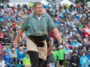 Martin Grab war immer eine imposante Erscheinung im Sägemehlring (Bild: KEYSTONE/URS FLUEELER)