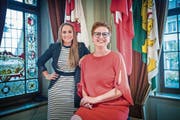 Die neue Vizepräsidentin und die neue Präsidentin strahlen: Severine Hänni und Barbara Dätwyler Weber. (Bild: Andrea Stalder)