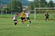 Kirchberg könnte am Ende der Saison den direkten Wiederaufstieg in die 3. Liga realisieren. Ein 1:1 im Spitzenkampf gegen Ebnat-Kappel – wie zuletzt gegen Rickenbach – wird dafür aber kaum ausreichen. (Bild: Beat Lanzendorfer)