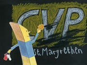 Die CVP hat sich in St. Margrethen gleich selbst weggeputzt. Illustration: Patrick Steiger