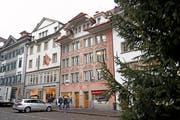 Das Haus am Mühlenplatz 3/4 wurde vor einigen Jahren saniert. Bild: Corinne Glanzmann (Luzern 12. Januar 2017).
