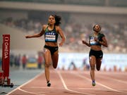 Mujinga Kambundji (links) lief in Rom über 200 m auf den 3. Rang (Bild: KEYSTONE/AP)