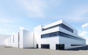 Die Visualisierung zeigt den geplanten Neubau der V-Zug Kühltechnik AG. (Bild: PD)