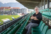 Hubert Nagel auf der Haupttribüne des «Planet Pure Stadion». (Bild: Michel Canonica)