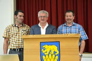 Treten nicht mehr an: Martin Grob, Fredy Oettli und Karl Keller. (Bild: Monika Wick)