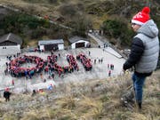 Trotz zahlreichen Kundgebungen für die Kandidatur Sion 2026 liegen das Ja- und das Nein-Lager praktisch gleichauf. (Bild: KEYSTONE/LAURENT GILLIERON)