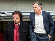 Ausgang ungewiss: Christian Constantin und Maurizio Jacobacci stecken mit Sion tief im Abstiegskampf (Bild: KEYSTONE/ALEXANDRA WEY)