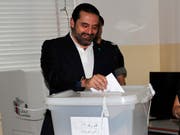 Dürfte seinen Posten behalten: der libanesische Premierminister Saad Hariri bei der Stimmabgabe am Sonntag in Beirut. (Bild: KEYSTONE/AP/HUSSEIN MALLA)