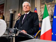 Der italienische Staatspräsident Mattarella hat am Montagabend die Bildung einer Regierung zwischen den Parteien für gescheitert erklärt. (Bild: KEYSTONE/AP ANSA/ETTORE FERRARI)