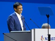 Novartis dementiert, dass die Zahlung von 1,2 Millionen Dollar an Trump-Anwälte im Zusammenhang mit einem Abendessen von Novartis-Konzernchef Vasant Narasimhan mit dem US-Präsidenten in Davos stehen. (Bild: KEYSTONE/ANTHONY ANEX)