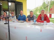 Der Vorstand der Freunde der Kleinseilbahnen (von links): Fabienne Huber, Elsbeth Flüeler, Präsident Paul Odermatt, Christof Schmitter und Gisela Jenni. (Bild: Ruedi Wechsler, Emmetten, 31. Mai 2018)