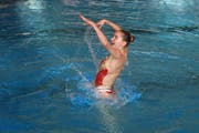 Die Grabserin Vivienne Koch glänzte an den Artistic Swimming World Series in Madrid. (Bild: Robert Kucera, Buchs, 25. März 2017)