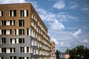 Die Überbauung Grossmatte West an der Luzernerstrasse in Littau. (Bild: Pius Amrein, Luzern, 8. Juni 2018).