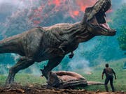 "Jurassic World: Fallen Kingdom" hat am Wochenende vom 7. bis 10. Juni 2018 am meisten Filmfans in die Schweizer Kinos gelockt. (Bild: Keystone/AP/)